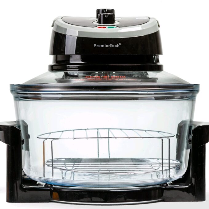 Forno Alogeno ad Aria Ventilato 17 litri 1400 watt cuoce senza olio (nero) PremierTech PT-FA12B