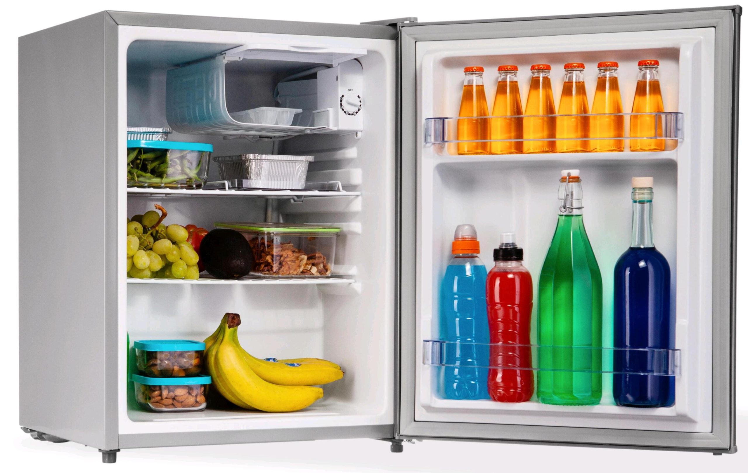 Mini Frigo Silver 58 Litri Classe energetica E Frigorifero Hotel Ufficio Casa 39dB PremierTech PT-F60S