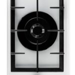 PremierTech® Piano Cottura a Gas 1 fuoco 30cm Vetro Bianco 1 bruciatore griglie in ghisa PremierTech PC301GW