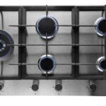 Piano Cottura a Gas 5 fuochi 90cm Acciaio Inox con Wok supporti in ghisa PremierTech PC905L