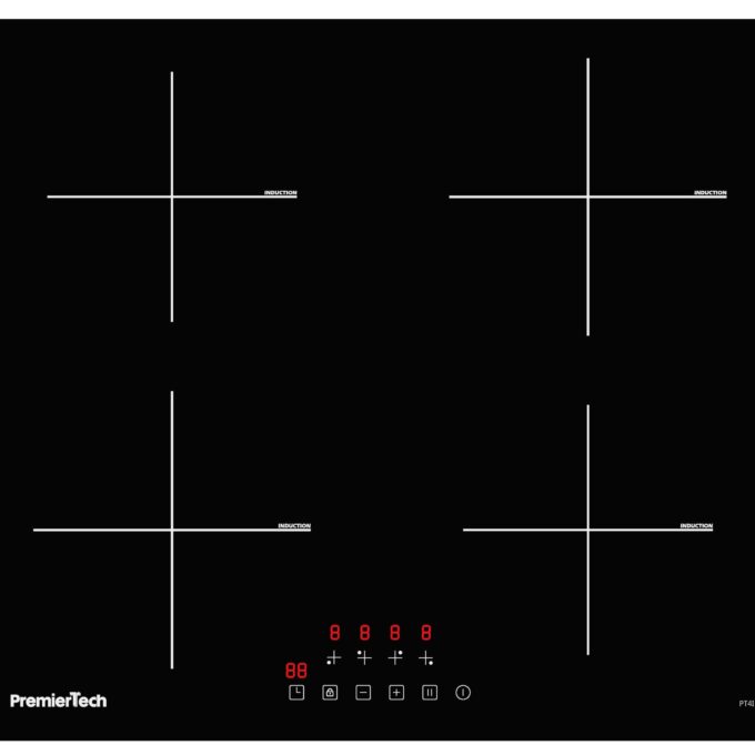 PT4I PremierTech Piano Cottura a Induzione 4 Zone Timer e Blocco sicurezza