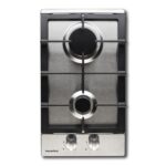 Piano cottura a gas 2 fuochi 30cm Inox PremierTech PC2G30