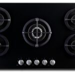 Piano cottura a gas 5 fuochi 90cm Vetro PremierTech PC5G90V