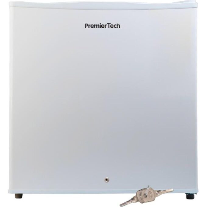 Mini Freezer Congelatore verticale con chiave 32 litri -24 gradi 4 Stelle ****Classe E 47 x 45 x 51cm 39dB PremierTech PT-FR32K