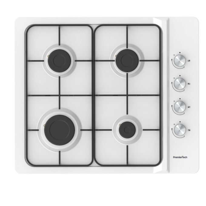 PremierTech Piano cottura a gas 60cm 4 fuochi Bianco P460WH