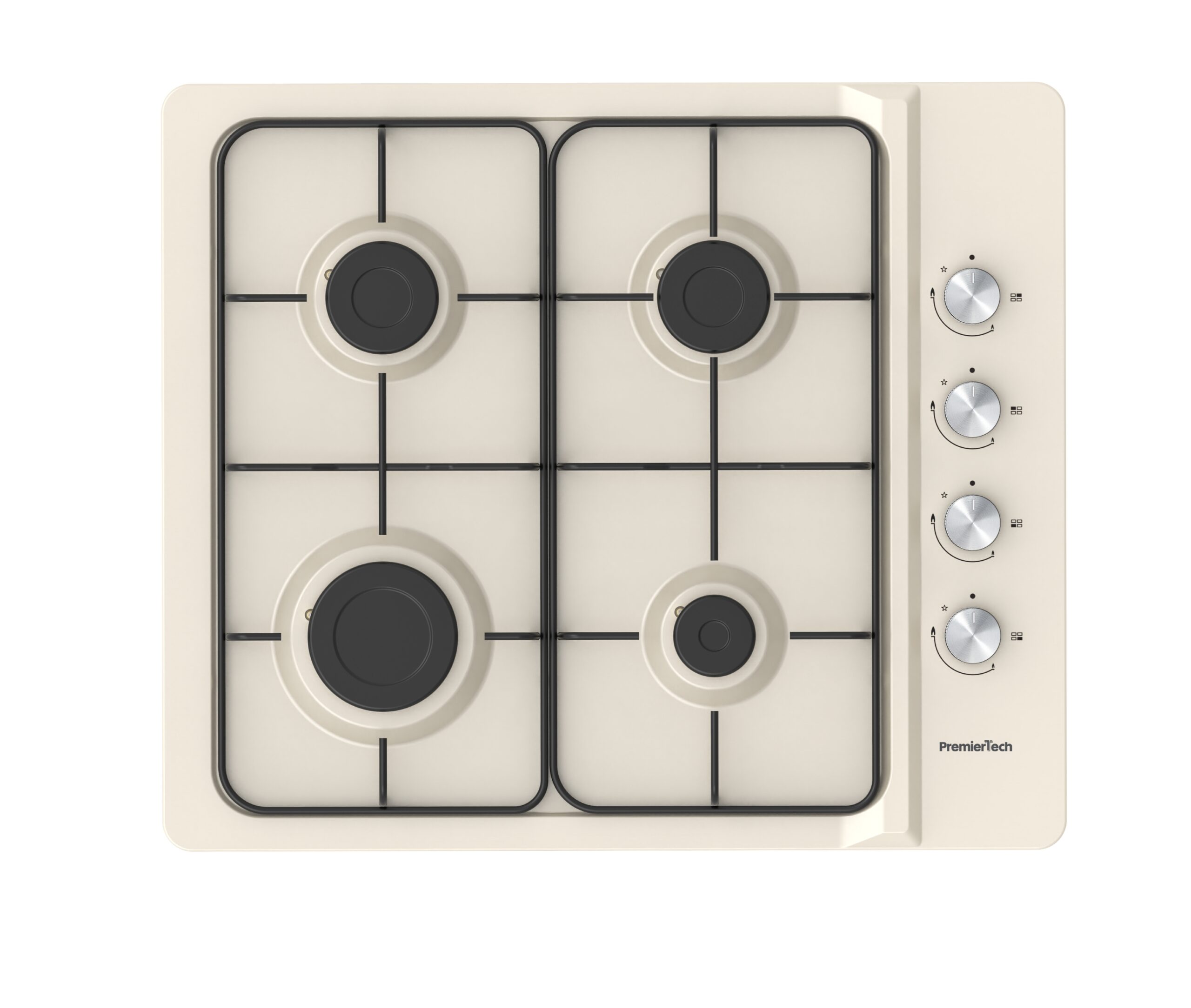 PremierTech Piano cottura a gas 60cm 4 fuochi Crema P460CR