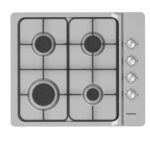 PremierTech Piano cottura a gas 60cm 4 fuochi Inox P460IN