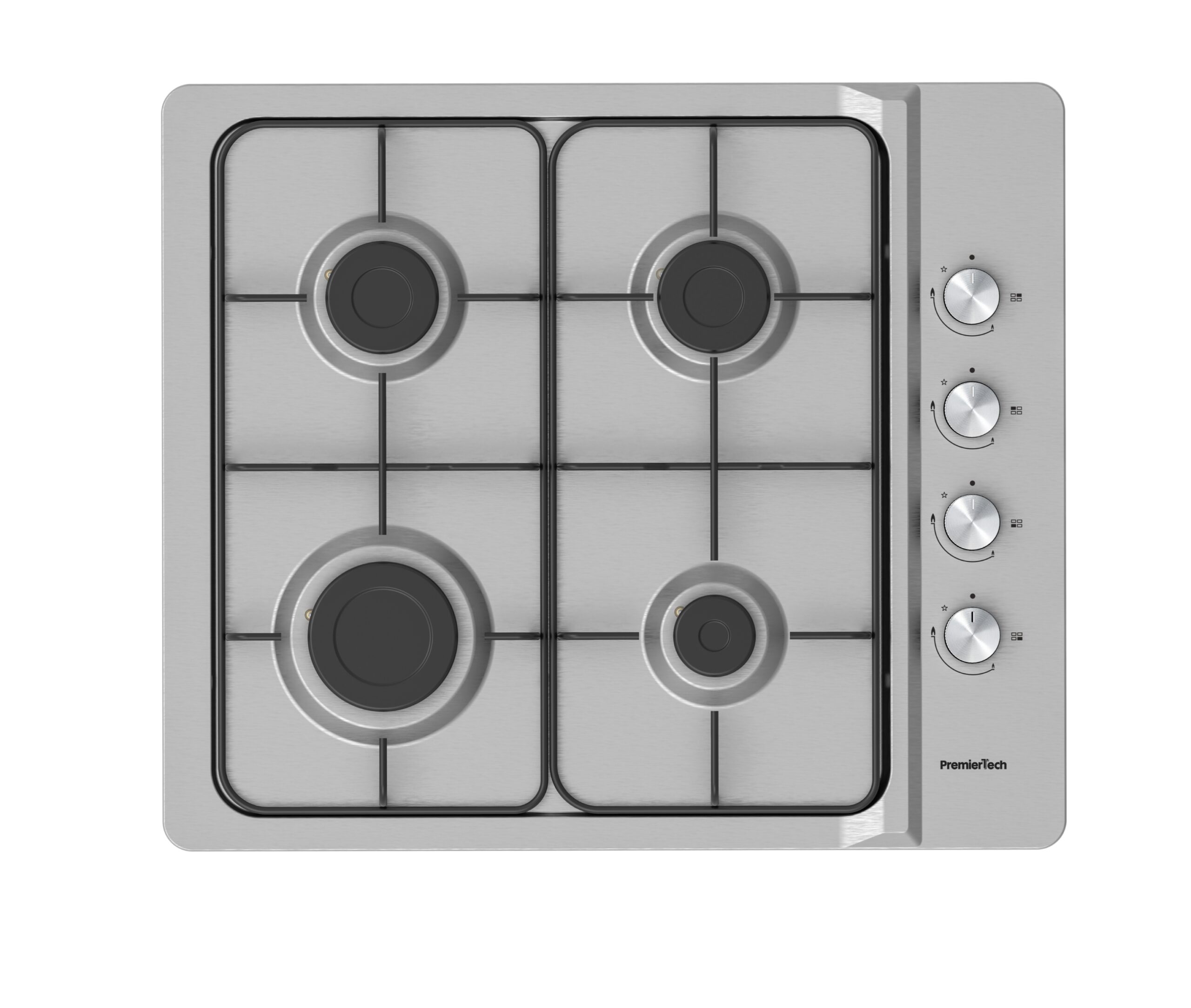 PremierTech Piano cottura a gas 60cm 4 fuochi Inox P460IN