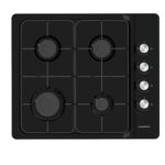 PremierTech Piano cottura a gas 60cm 4 fuochi Nero P460BL