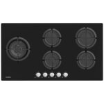 PremierTech Piano cottura a gas 5 fuochi 90cm Vetro P590VL
