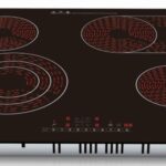 Piano Cottura 4 Fuochi Vetroceramica 60cm Elettrico da incasso Display Led Touch Control Vetro Front smussato PremierTech PT-PC4C